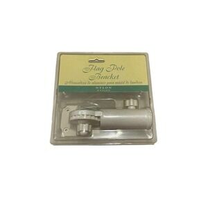 Vintage Toland Nylon Adjustable 1" Diameter Flag Pole Bracket 98779 White New!